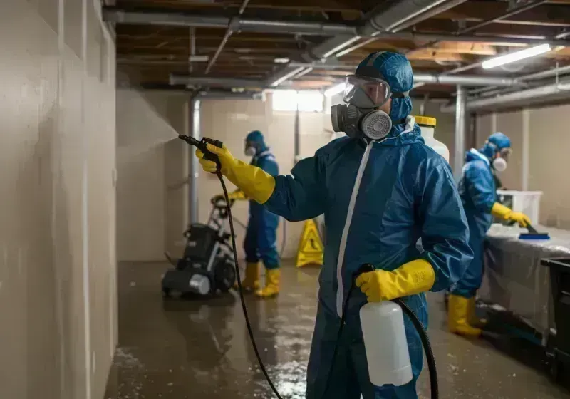 Basement Sanitization and Antimicrobial Treatment process in Delta, CO